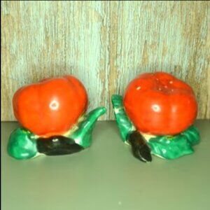 Vintage Tomato Salt And Pepper Shakers Japan Tableware Summer Decor Garden Party